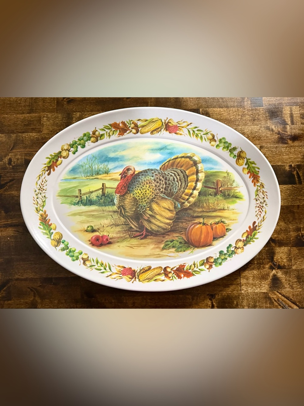 Vintage Brookpark ‘Turkey’ Melamine Serving Platter #1521